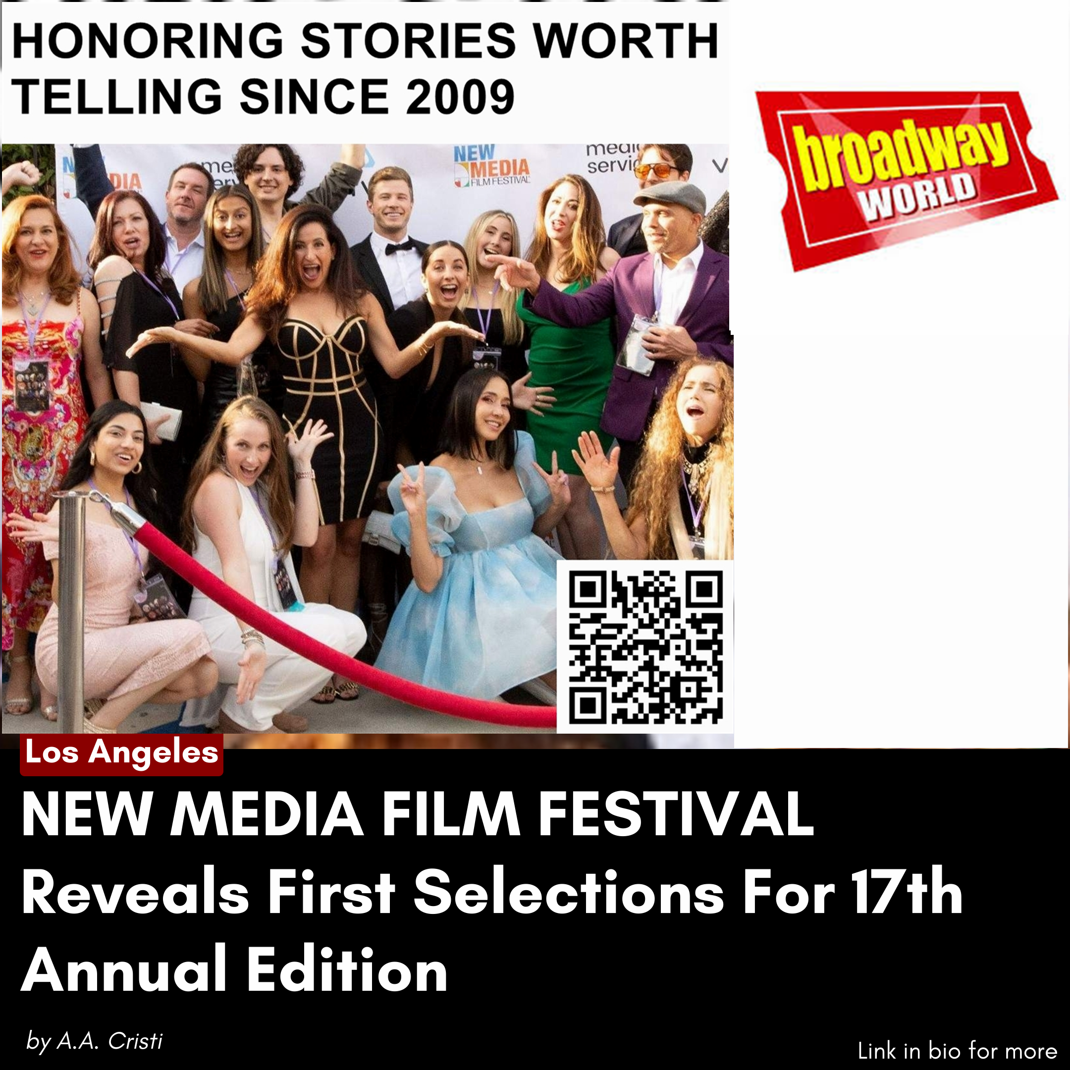 broadway world Backstage Magazine and New Media Film Festival